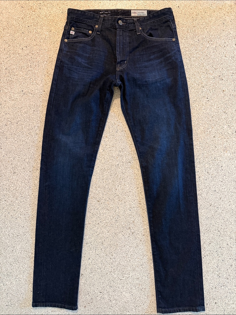 Ag Jeans AG-ED Tellis Dark Indigo Blue Slim Fit Japanese denim Jeans 31 x 33